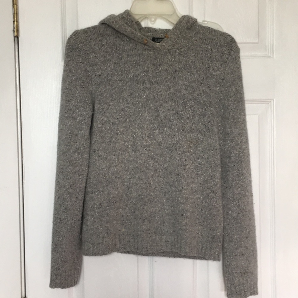 J Crew pull over sweater with hood